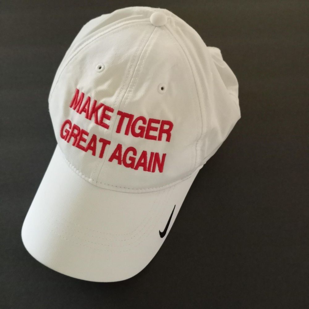 Nike Tiger Woods Golf Hat Make Tiger Great Again Adjustable Red Trucker Cap